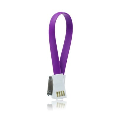 Кабел за зареждане на IPHONE 3G/3Gs/4G USB USB кабел с магнит - APP IPHO 3G / 3GS / 4 / 4S / iPad / iPod 20 см лилаво 5901737263919
